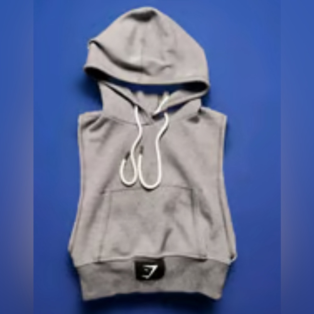 Gymshark grey sleeveless hoodie